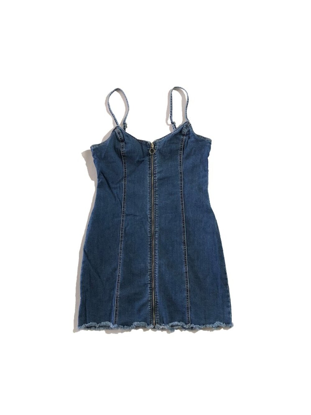 Adam Levine Mini Dress Womens Size L Blue Y2K Full Zip Y2K Denim